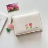 Tulip Mini Wallet ~ins simple and retro women's small and exquisite simple student simple coin purse wallet Application Scenario